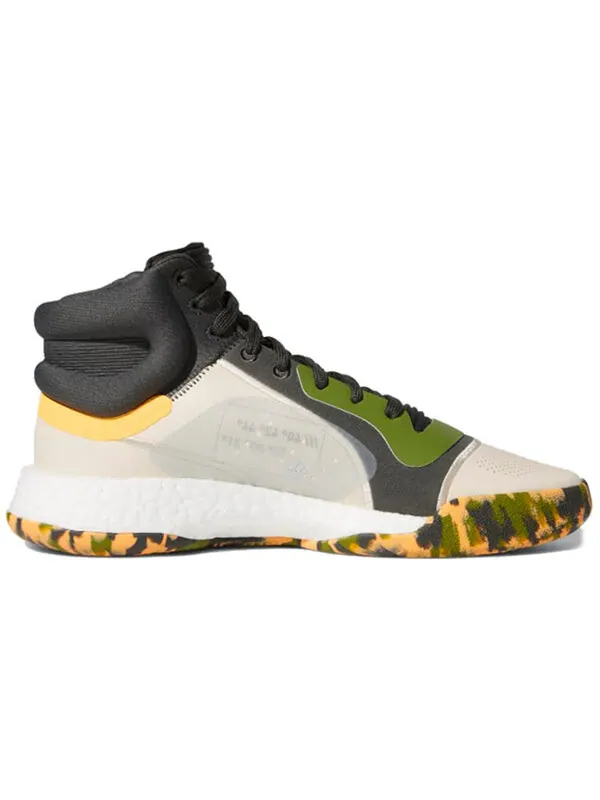 Кроссовки Marquee Boost Adidas — изображение 2 из 4, серый/белый/зеленый