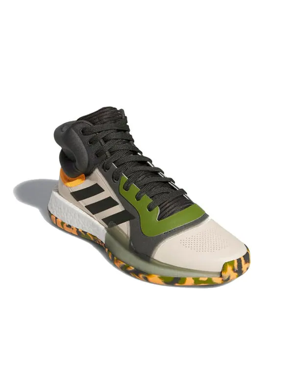 Кроссовки Marquee Boost Adidas — изображение 3 из 4, серый/белый/зеленый
