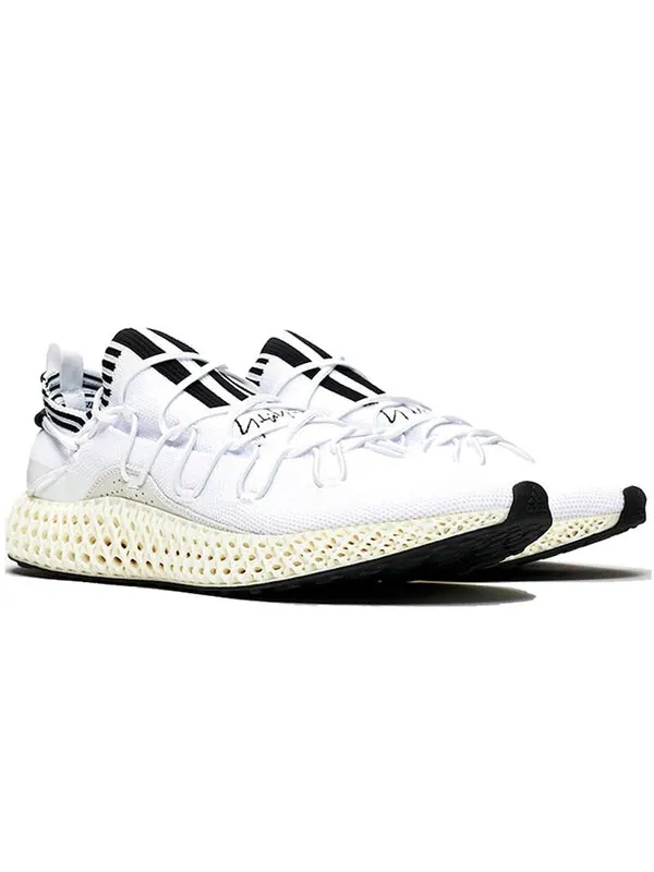 Кроссовки y-3 runner 4d ii 'core white' Adidas — изображение 3 из 4, белый