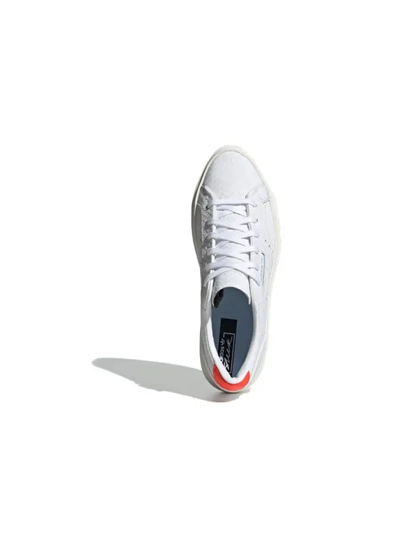 Кроссовки гладкие супер Adidas — изображение 2 из 4, белый/красный