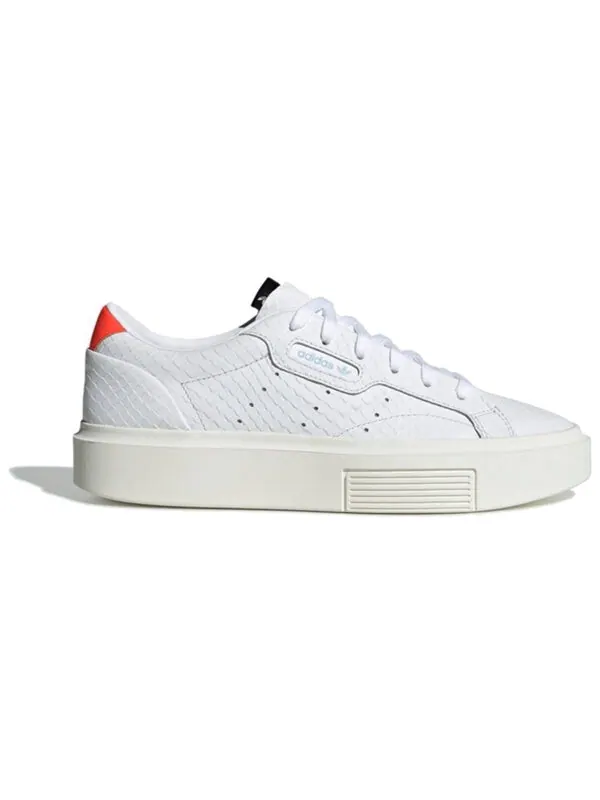 Кроссовки гладкие супер Adidas — изображение 4 из 4, белый/красный