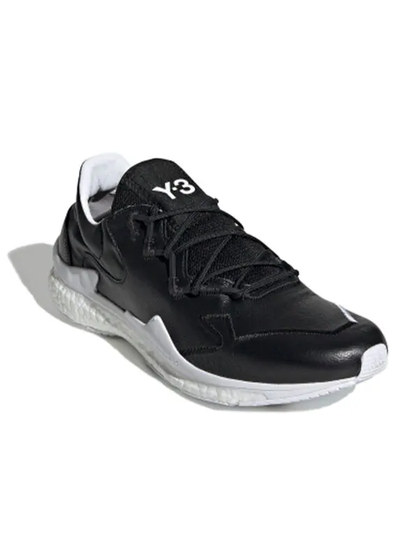 Кроссовки Adidas Y-3 Adizero Runner 'Leather Black' — изображение 3 из 4, черный/белый