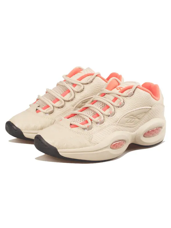 Кроссовки question low 'exotic leathers' Reebok — изображение 3 из 4, бежевый