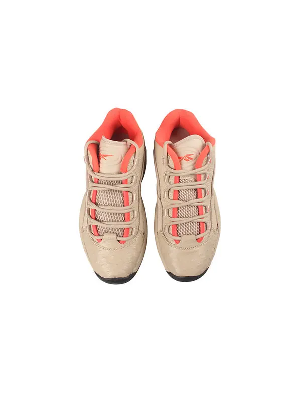 Кроссовки question low 'exotic leathers' Reebok — изображение 4 из 4, бежевый