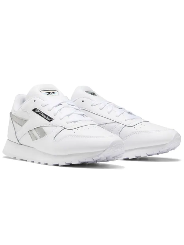 Кроссовки classic leather 'white silver metallic' Reebok — изображение 3 из 4, белый