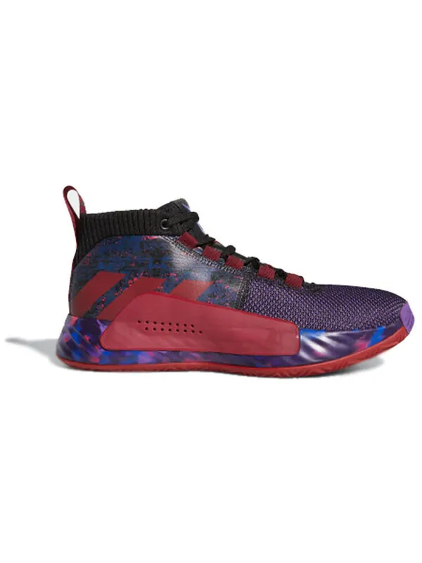 Кроссовки dame 5 lillard basketball 'cblack cburgu scarle' Adidas — изображение 2 из 4, коричневый