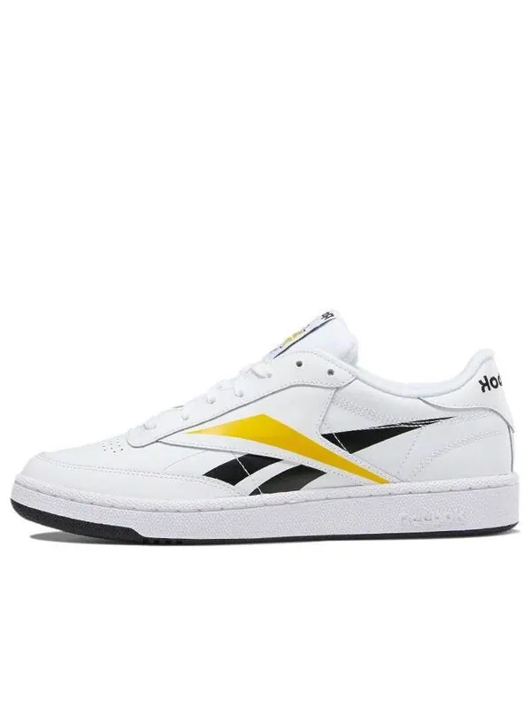 Кроссовки club c vector 'black toxic yellow' Reebok — изображение 1 из 1, белый/черный/желтый
