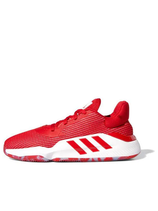 Кроссовки pro bounce 2019 низкие красные Adidas — изображение 1 из 4, красный/белый