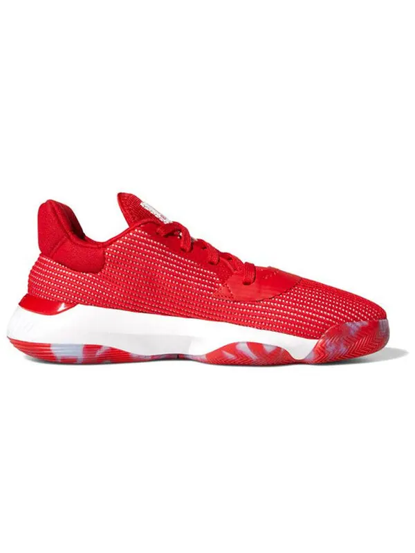 Кроссовки pro bounce 2019 низкие красные Adidas — изображение 2 из 4, красный/белый