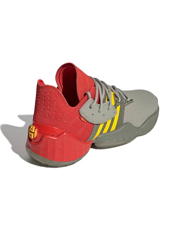 Кроссовки Harden Vol. 4 Adidas — изображение 4 из 4, зеленый/красный/желтый