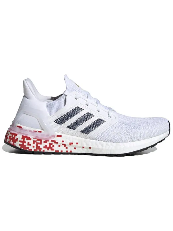 Кроссовки ультрабуст 20 Adidas — изображение 2 из 4, белый/красный
