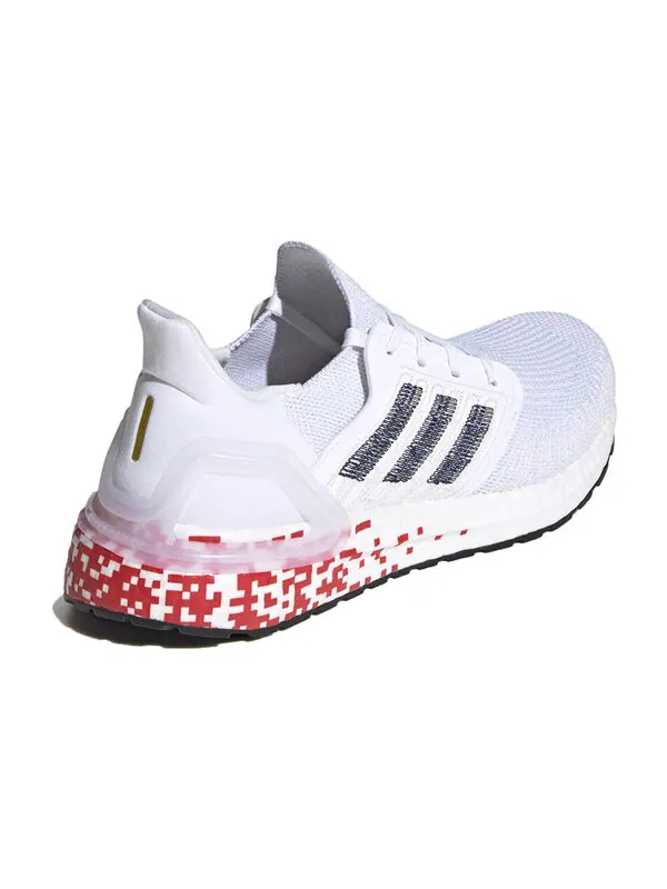 Кроссовки ультрабуст 20 Adidas — изображение 4 из 4, белый/красный