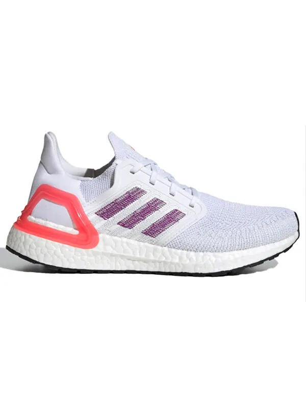 Кроссовки ультрабуст 20 Adidas — изображение 2 из 4, белый/фиолетовый/красный