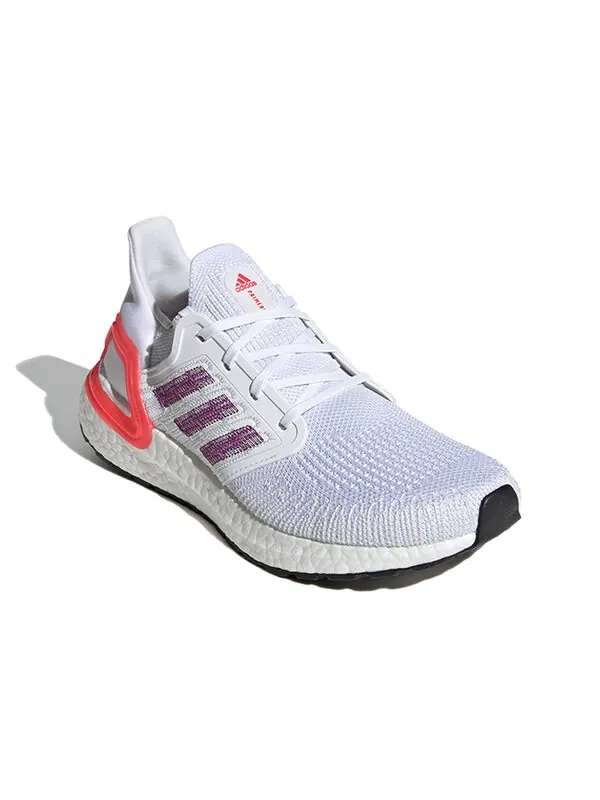 Кроссовки ультрабуст 20 Adidas — изображение 3 из 4, белый/фиолетовый/красный