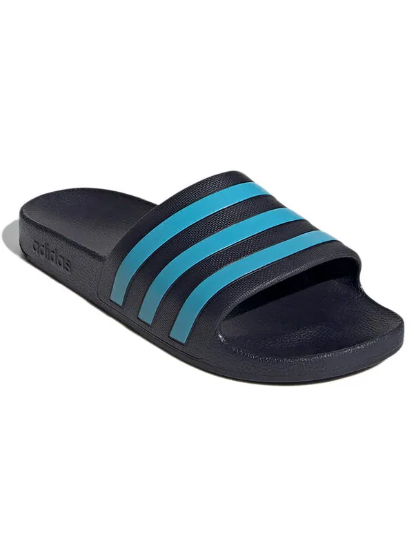 Тапочки adilette aqua slipper black/blue Adidas — изображение 3 из 4, черный/синий