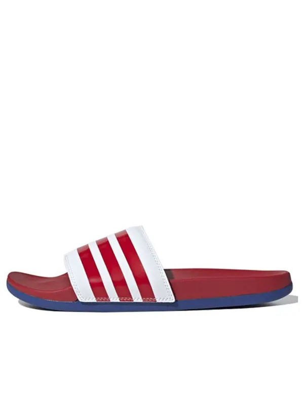 Тапочки adilette comfort 'scarlet' Adidas — изображение 1 из 4, белый/красный/синий