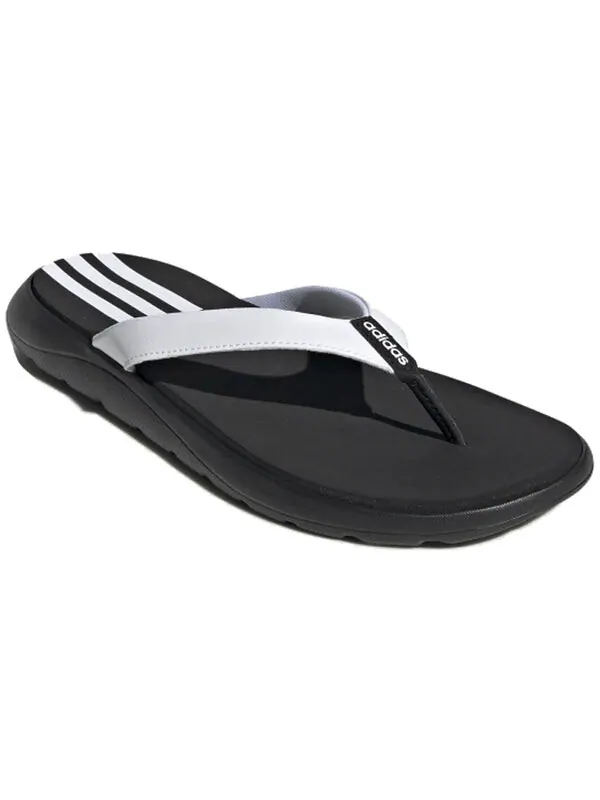 Тапочки comfort flip flop 'core black' Adidas — изображение 2 из 4, черный/белый