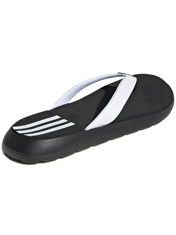 Тапочки comfort flip flop 'core black' Adidas — изображение 3 из 4, черный/белый
