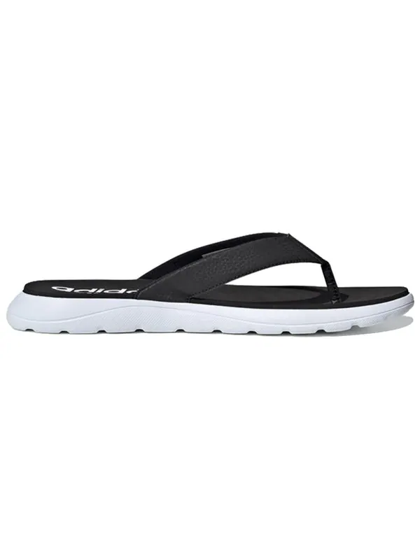 Тапочки comfort sandal 'black white' Adidas — изображение 2 из 4, черный/белый