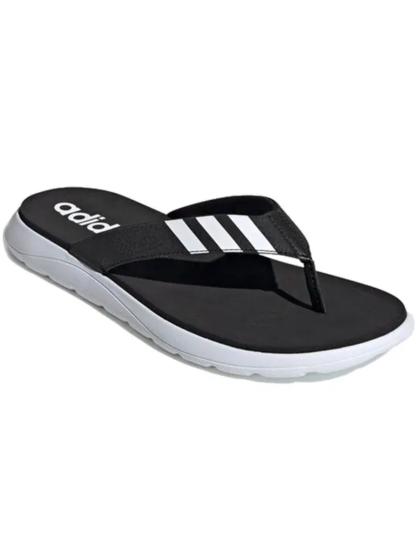Тапочки comfort sandal 'black white' Adidas — изображение 3 из 4, черный/белый