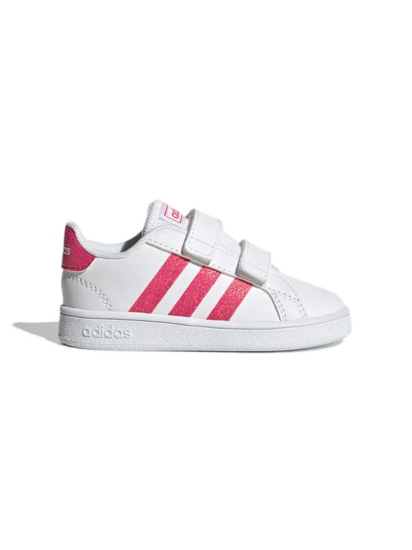 Кроссовки neo grand court Adidas — изображение 2 из 4, белый/розовый
