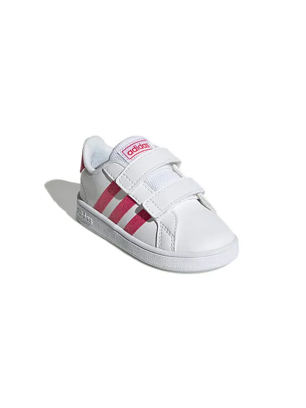 Кроссовки neo grand court Adidas — изображение 3 из 4, белый/розовый