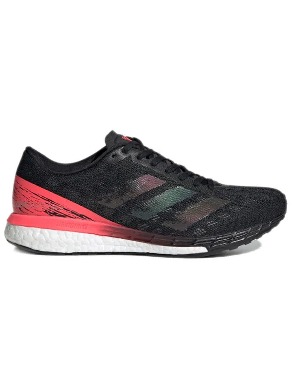 Кроссовки adizero boston 9 'black signal pink' Adidas — изображение 2 из 4, черный