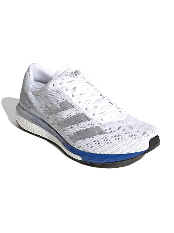 Кроссовки adizero boston 9 серебристые Adidas — изображение 3 из 4, белый/серебристый/синий