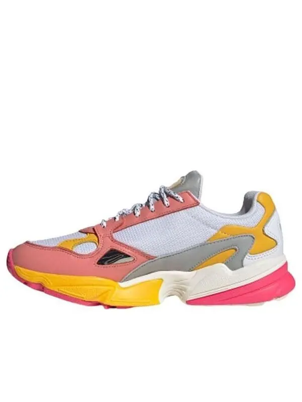 Толстые кеды оригиналы falcon w Adidas — изображение 1 из 4, белый/розовый/желтый