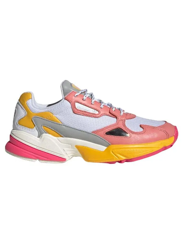 Толстые кеды оригиналы falcon w Adidas — изображение 2 из 4, белый/розовый/желтый