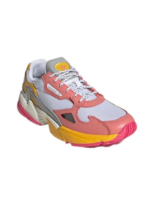 Толстые кеды оригиналы falcon w Adidas — изображение 3 из 4, белый/розовый/желтый