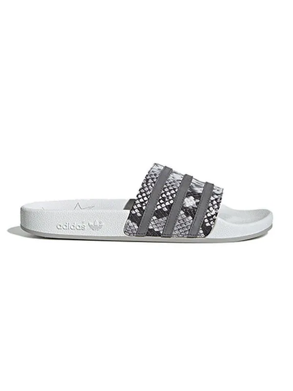 Тапочки adilette 'snakeskin' Adidas — изображение 2 из 4, белый