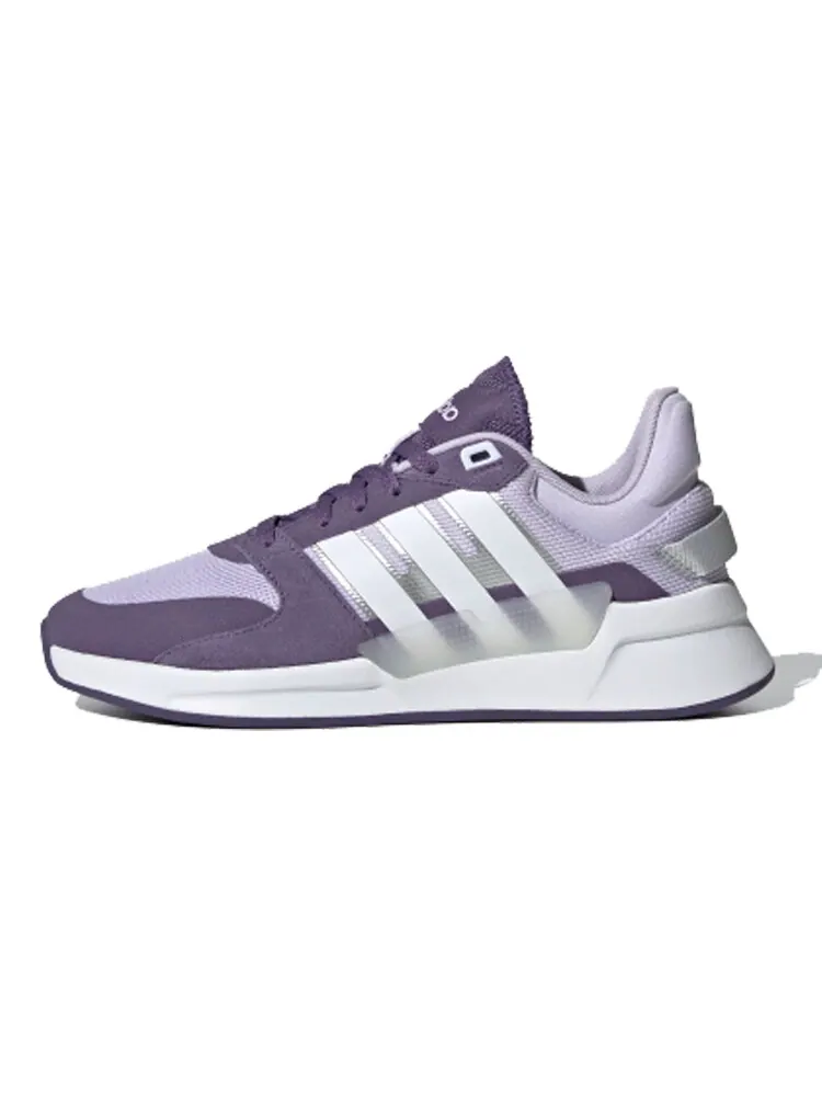 Кроссовки Run 90S Lifestyle женские с низким верхом светло-фиолетового/серебристого цвета Adidas Neo — изображение 1 из 5