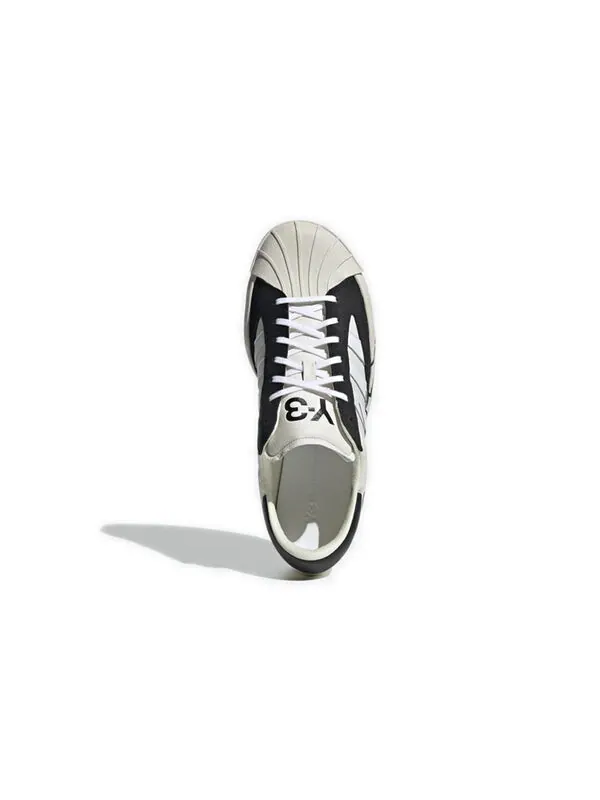 Модные кроссовки y 3 yohji pro superstar skate low Adidas — изображение 4 из 4, черный / белый