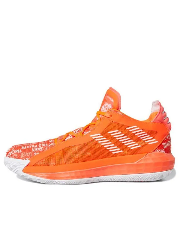 Кроссовки dame 6 shoes Adidas — изображение 1 из 4, оранжевый/белый