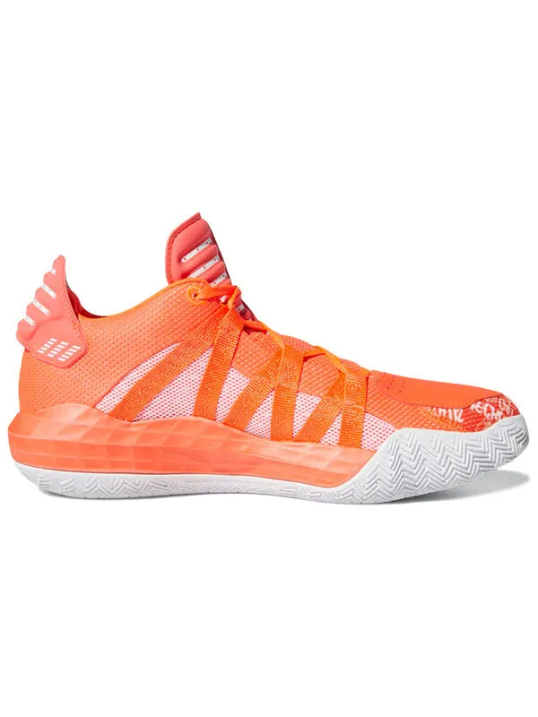 Кроссовки dame 6 shoes Adidas — изображение 2 из 4, оранжевый/белый