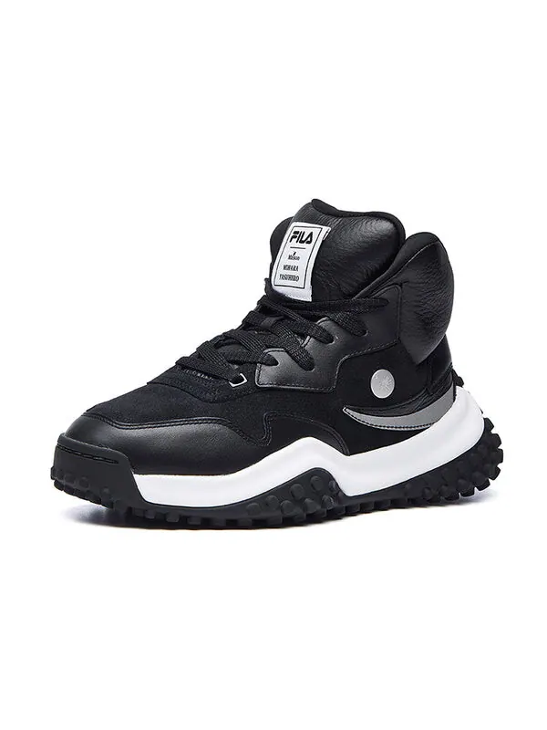 Кроссовки mihara x fm-2 high running shoes black/white Fila — изображение 2 из 4, черный/белый