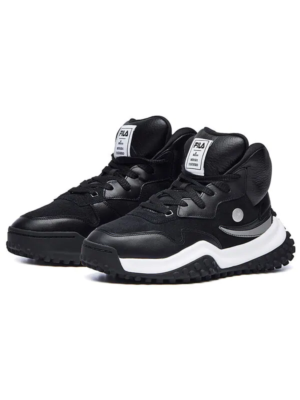 Кроссовки mihara x fm-2 high running shoes black/white Fila — изображение 3 из 4, черный/белый