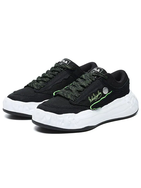 Кроссовки fm-15 x mihara canvas shoes 'black white' Fila — изображение 3 из 4, черный/белый/зеленый