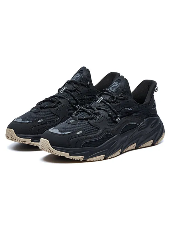 Кроссовки wave low-top shoes 'black' Fila — изображение 2 из 4, черный/бежевый