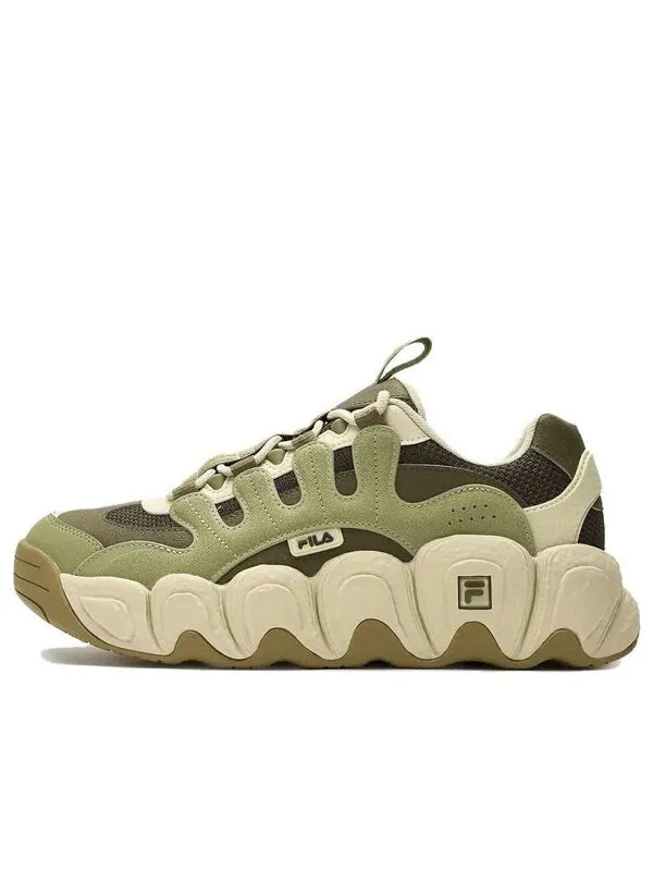 Кроссовки croissant chunky sneakers 'green beige' Fila — изображение 1 из 3, зеленый/бежевый