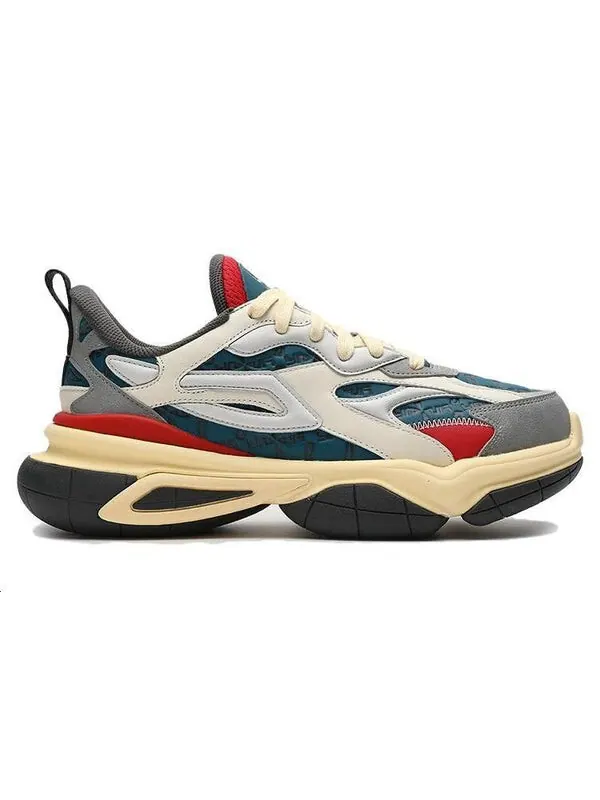 Кроссовки nucleo icona chunky sneakers 'white grey teal' Fila — изображение 2 из 4, белый/серый/красный