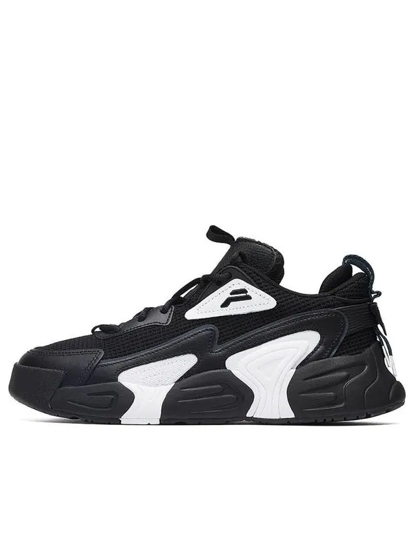 Кроссовки swarm low swirl sneakers 'black and white' Fila — изображение 1 из 4, черный белый
