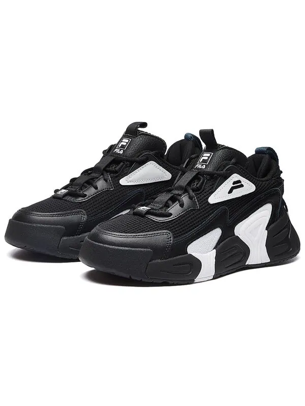 Кроссовки swarm low swirl sneakers 'black and white' Fila — изображение 2 из 4, черный белый
