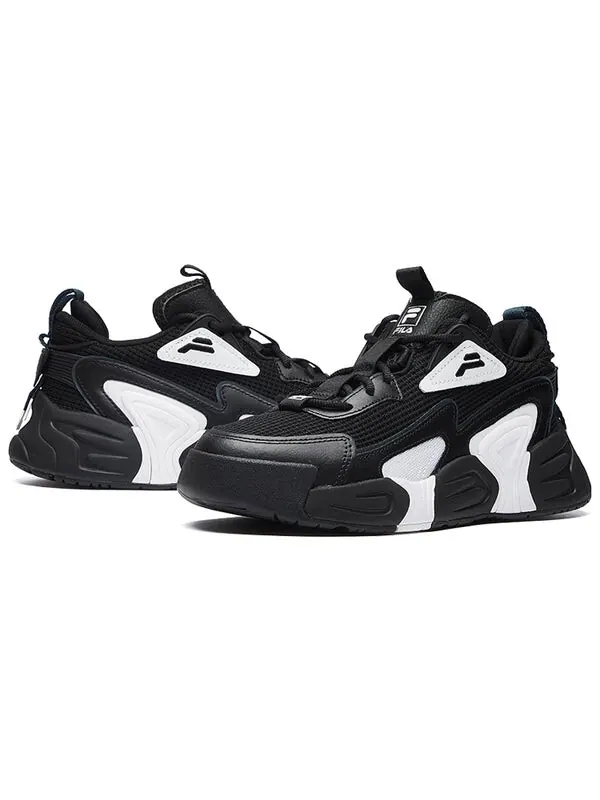 Кроссовки swarm low swirl sneakers 'black and white' Fila — изображение 3 из 4, черный белый