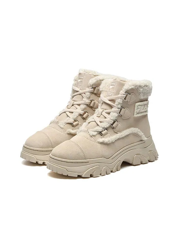 Кроссовки warm snow boots 'pink white' Fila — изображение 3 из 4, белый/розовый