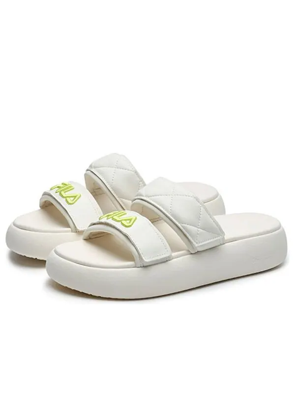 Тапочки donut 'whtie green' Fila — изображение 2 из 4, белый/зеленый