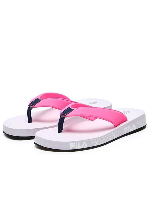 Тапочки core fashion slippers 'pink white' Fila — изображение 2 из 4, розовый/белый