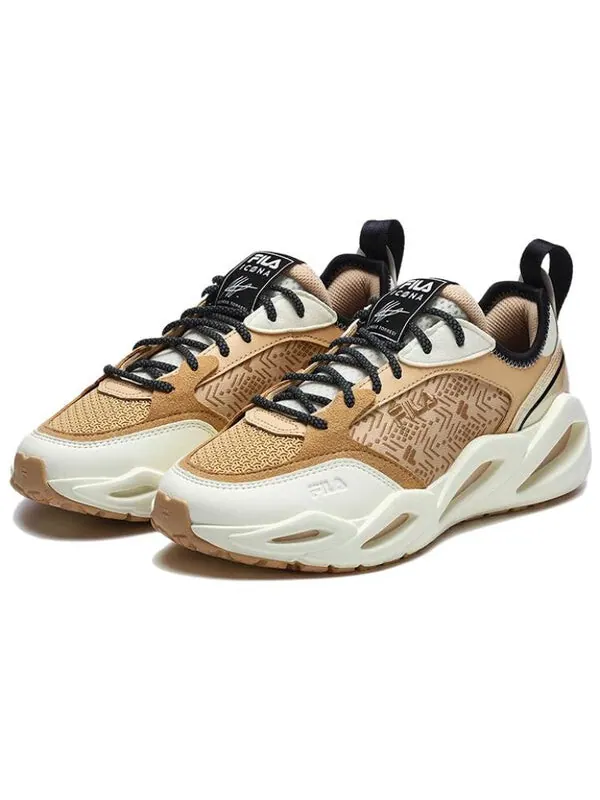 Кроссовки sportswear sneakers 'tan white' Fila — изображение 2 из 4, бежевый/белый/черный