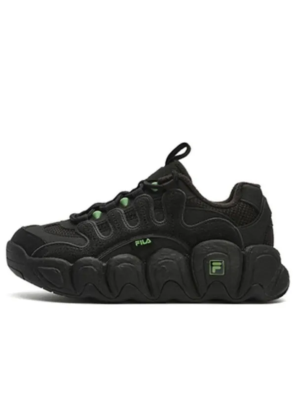 Кроссовки croissant chunky sneakers 'black' Fila — изображение 1 из 4, черный/зеленый